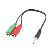 Ewent CABO ÁUDIO JACK 3,5/M-2 JACK 3,5/H -0,15mt