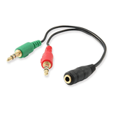 Ewent CABO ÁUDIO JACK 3,5/H-2 JACK 3,5/M - 0,15mt