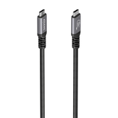 AISENS - CABO DE ALUMÍNIO USB4 GEN3x2 40GBPS 8K @60HZ 5A 48V 240W E-MARK, TIPO USB-C/M-USB-C/M, PRETO, 0,5 M