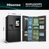 FRIGORIFICO AMERICANO HISENSE RS9P628GPFE NOFROST E NEGRO
