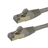 Cabo de rede Ethernet cinzento 2m RJ45 STP Cat6a Snagless