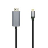 AISENS - CONVERSOR DE CABO USB-C A HDMI 4K@60HZ, USB-C/M-HDMI/M, NEGRO,