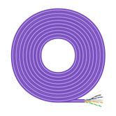 AISENS Cable de Red RJ45 LSZH Cat 6 UTP Rigido AWG23 CCA  Aleacion   Violeta  100M