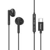 AURICULAR INTRAUDITIVO USB-C HAMA CLASSY MICROFONO CABLE 1.2m COLOR NEGRO