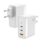 AISENS Cargador Gan 100W, 2xUSB-C PD3.0 QC4.0 QC5.0, 1xUSB-A QC3.0, Blanco