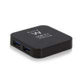 HUB EWENT USB 3.1 4 PUERTOS AC POWER NEGRO EW1134