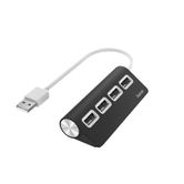 HUB USB 2.0 HAMA CON 4 PUERTOS USB 2.0 480Mbits COLOR NEGRO