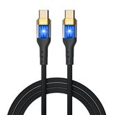 iggual Cable USB-C a tipo C 3A 100 cm trenzado LED
