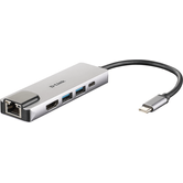 HUB USB-C 5 EM 1 COM HDMI ETHERNET E FORNECIMENTO DE ENERGIA