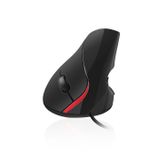 EWENT RATON VERTICAL ERGONÔMICO. ÓPTICO. 1000 DPI. USB. NEGRO