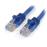 CABO 5M DE RED ETHERNET CAT5E RJ45 SIN TRABA SNAGLESS AZ UL