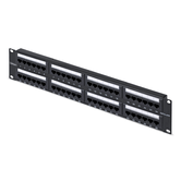 Panel de Parcheo 2U de 48 Puertos Cat6 RJ45 - UTP -Tipo 110