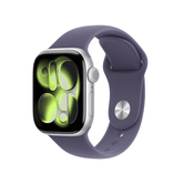 Apple Watch Series 11 GPS 42mm Silver Aluminium Case with Purple Fog Sport Band - M/L