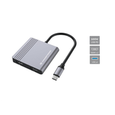 ADAPTADOR USB-C 4EN1 CONCEPTRONIC DONN013 HDMI  X2  USB 3.0 X 1 USB-C X 1 CARGA MAX 100W