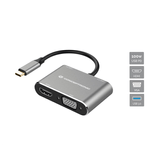 ADAPTADOR USB-C 4EN1 CONCEPTRONIC DONN016 HDMI 4K VGA USB 3.0 USB PD 100W