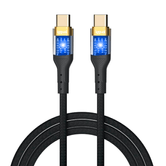 iggual Cable USB-C a tipo C 3A 100 cm trenzado LED