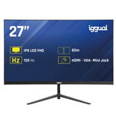 IGGUAL Monitor 27" IPS 1ms FHD 120Hz VGA HDMI Slim   27" LED IPS Full HD HDMI VGA