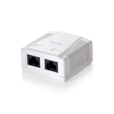 CATEGORIA 6 SUPERFÍCIE ROSETTE 2 RJ45 FÊMEAS