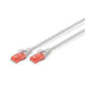 Cabo de conexão Cat 6 U-UTP, Cu, LSZH AWG 26/7, comprimento 5 m, cor cinza