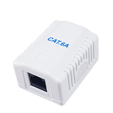 ROSETA DE SUPERFICIE EQUIP 235215 CATEGORIA 6A 1 HEMBRA RJ45 COLOR BLANCO
