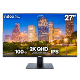 NILOX Monitor Desktop - Monitor 27", 2K, IPS, 100Hz, 2 HDMI, 1 DP, 1ms, Multimedia   27" LED IPS 2K HDMI Altavoces