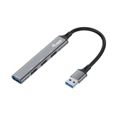 HUB USB EQUIP LIFE 1 PORTA USB 3.0 3 PORTAS USB 2.0 CAIXA DE ALUMÍNIO