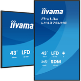 Alto-falantes HDMI IIYAMA LH4375UHS-B2AG LCD IPS 4K Ultra HD de 42,5 polegadas