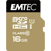 MEMORIA SD MICRO 16GB EMTEC ELITE GOLD 85MB/S SD + ADAPTER  CLASS 10 UHS1 U1  ECMSDM16GHC10GP