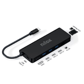 Nilox Dock Usb c 8 en 1 Negro