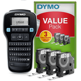 ROTULADORA LABELMANAGER 160 KIT CON 3 ROLLOS CINTA D1 DYMO 2181011