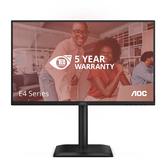 Alto-falantes LED IPS Full HD HDMI VGA AOC 24E4U de 23,8"