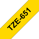 Fita laminada BROTHER 24mm amarelo/preta