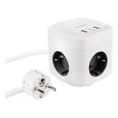 Nanocable Base de enchufe con 3 USB c/ interruptor
