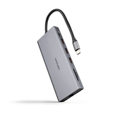 Nanocable Hub 12en1 USB-A/C+HDMI+DP+RJ45+TF+SD+AU