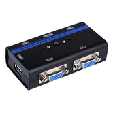 Aisens Conmutador Kvm Vga Usb 1U-2Pc+Cable Negro