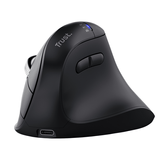 MOUSE TRUST VYRAN WIRELESS ERGO 2400DPI 7 BOTONES HYPERSCROLL MULTIDEVICE RECARGABLE USB-C NEGRO