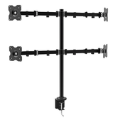 SUPORTE DE MESA PARA QUATRO MONITORES DE 10"- 27", BRAÇOS COM 1 COTOVELO E SUPORTES AJUSTÁVEIS MÁX. 200x200 ATÉ 10KG POR BRAÇO