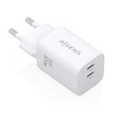 Carregador AISENS 65W GaN 2xUSB C PD3 0 QC4 0 Branco