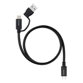 Nanocable Cable USB-C+USB-A/USB-C 3.2 GEN2 1 M