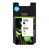 PACK CARTUCHO HP PRETO 300 + COR 300