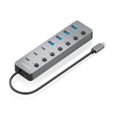 AISENS Hub USB3 2 Gen2 10G USB C USB C M 4xUSB A H 3xUSB C H 1xUSB C H PD3 0 100W Cinza 30cm
