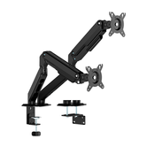 Suporte de mesa AISENS Eco com contrapeso giratório e inclinável para monitor de TV 9 kg, 3 pivôs, 2 braços de 17 32, preto