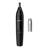 APARADOR DE PELOS NASAIS - ORELHAS PHILIPS NT1650/16 À PROVA D'ÁGUA, COR IMPERMEÁVEL, BATERIA AA PRETA