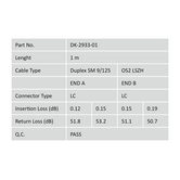 Fiber Optic Patch Cord LC-PC to LC-PC Duplex, OS2, color amarillo, 1m