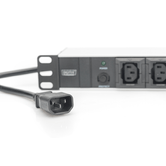 1U Aluminum PDU  19  10x IEC C13  10A  2500W  250VAC 50/60Hz  overl-prot.,1xC14