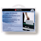 PACK 12 FOLHAS LUBRIFICANTES PARA DESTRUTORES TAMANHO A5 REXEL 2101948