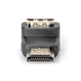 HDMI adapter  type A  90  angled M/F  Ultra HD 60p  sw  dorado