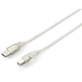 CABLE USB-A A USB-B 3M EQUIP USB 2.0 TRANSPARENTE 3M