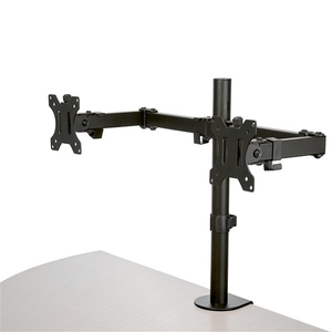 desk mount dual monitor arm for up to 32in monitors - crossb ar