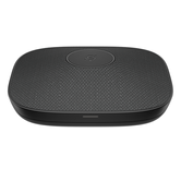 MICROFONE DE MESA PRETO HP POLY STUDIO A2, COM PLACA DE MONTAGEM NA PAREDE E CABOS DE E/S